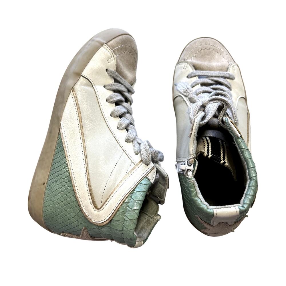 Shu Shop Rooney Kids Mint Snake High Top Sneakers Size Youth 2